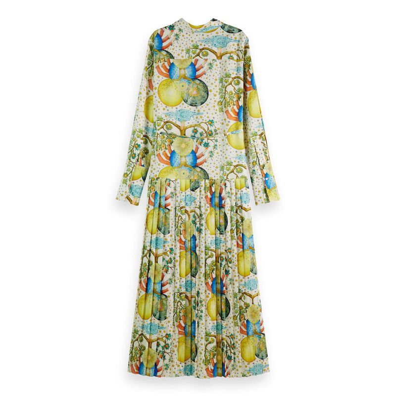 Scotch & Soda Maxi Pleated Dress Embassy Print image number 1